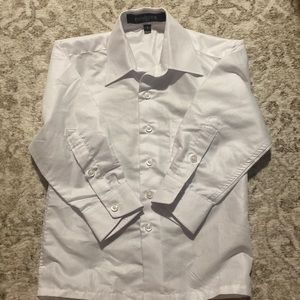 White button down special occasion shirt